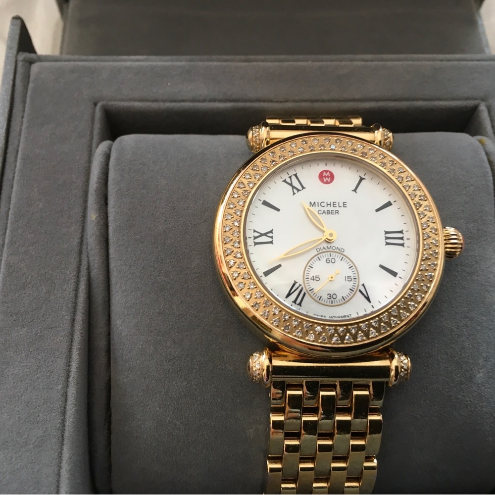 Michele Caber Gold and Diamond Women's Watch . Rare hard to find! - Picture 3 of 11